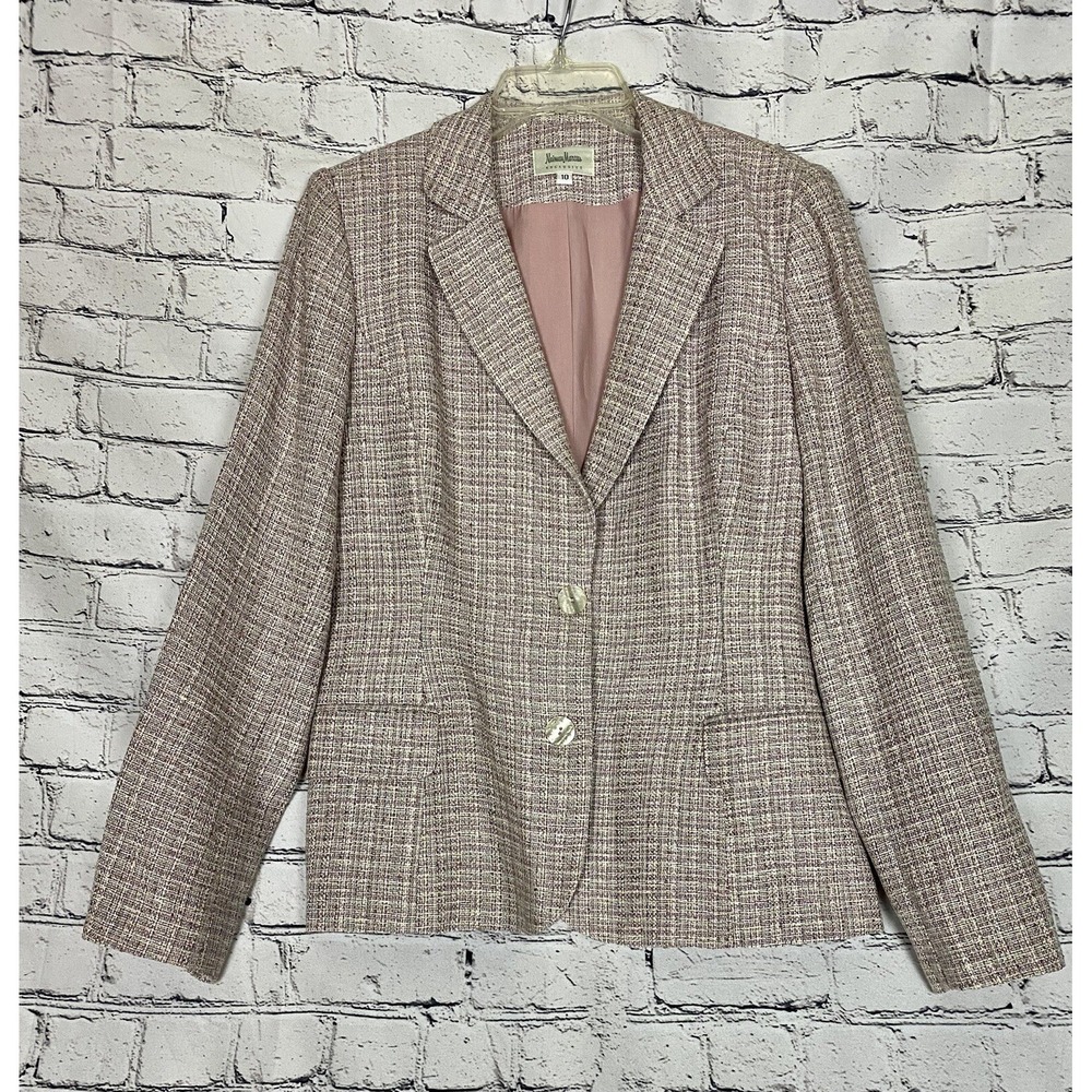 Vintage Nieman Marcus Silk Purple Blazer Size 10
